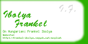 ibolya frankel business card